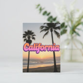 Californië Briefkaart – Bold Typography Design (Staand voorkant)