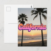 Californië Briefkaart – Bold Typography Design (Voorkant / Achterkant)