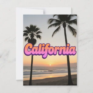 Californië Briefkaart – Bold Typography Design