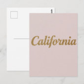 Californië Briefkaart – Bold Typography Design (Voorkant / Achterkant)
