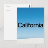 Californië Briefkaart – Bold Typography Design (Voorkant / Achterkant)