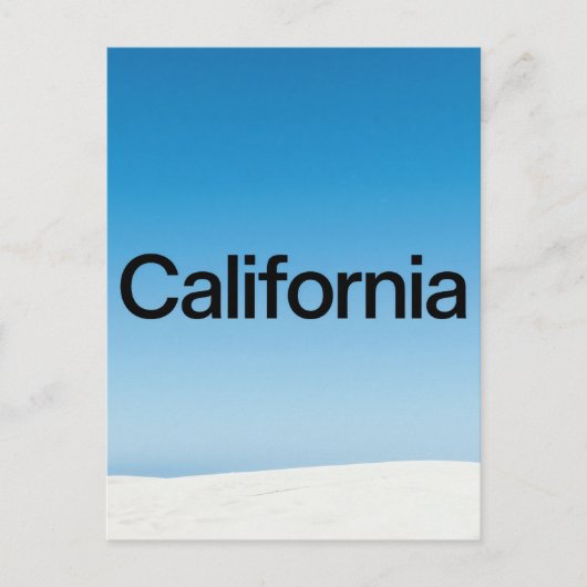 Californië Briefkaart – Bold Typography Design (Voorkant)