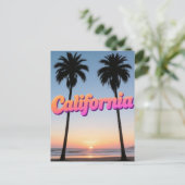 Californië Briefkaart – Bold Typography Design (Staand voorkant)
