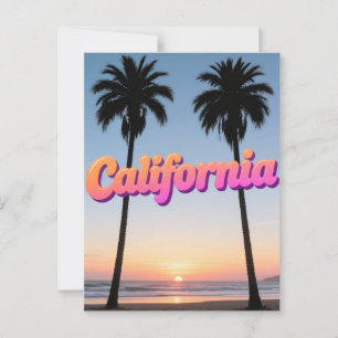 Californië Briefkaart – Bold Typography Design