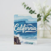 Californië Briefkaart – Bold Typography Design (Staand voorkant)