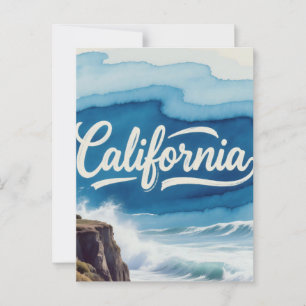 Californië Briefkaart – Bold Typography Design