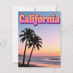 Californië Briefkaart – Bold Typography Design