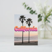 Californië Briefkaart – Bold Typography Design (Staand voorkant)