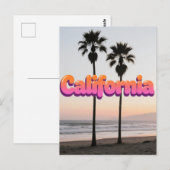 Californië Briefkaart – Bold Typography Design (Voorkant / Achterkant)