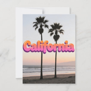 Californië Briefkaart – Bold Typography Design