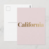 Californië Briefkaart – Bold Typography Design met (Voorkant / Achterkant)