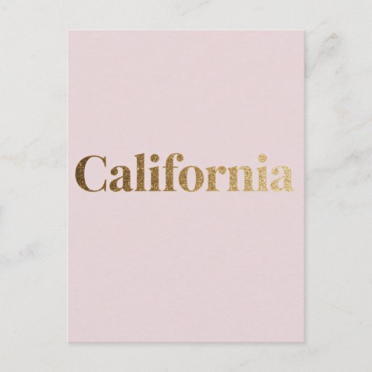 Californië Briefkaart – Bold Typography Design met (Voorkant)