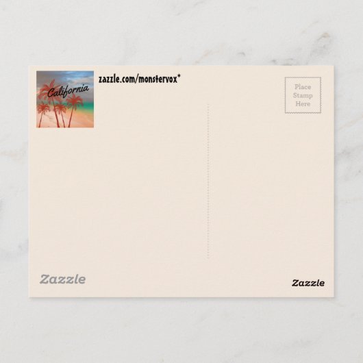 Californië-Briefkaart Briefkaart (Achterkant)