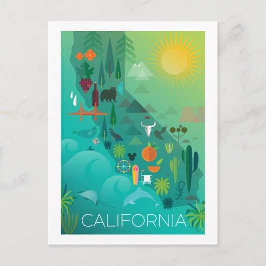 Californië-Briefkaart Briefkaart (Voorkant)