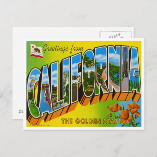 Californië-Briefkaart Briefkaart (Voorkant / Achterkant)