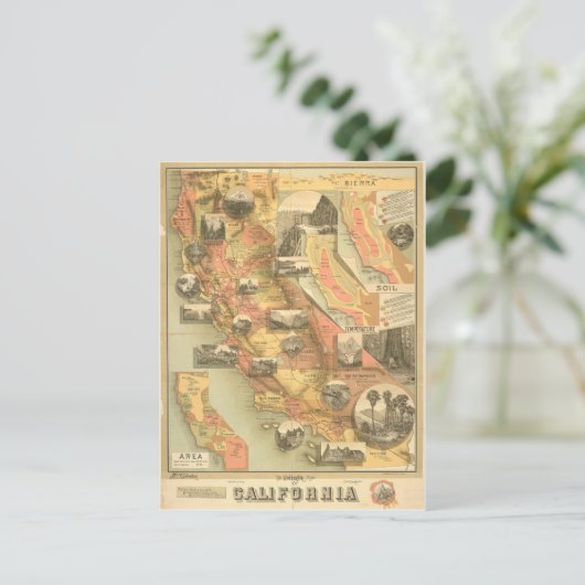  Californië-Briefkaart Feestdagenkaart (Staand voorkant)