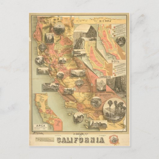  Californië-Briefkaart Feestdagenkaart (Voorkant)