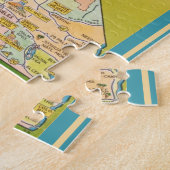 Californië Briefkaart Kaart Jigsaw Puzzel (Zijkant)