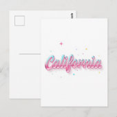 Californië Briefkaart – Trendy tekst (Voorkant / Achterkant)