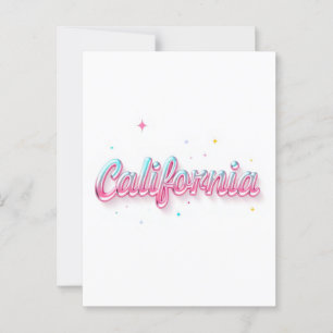 Californië Briefkaart – Trendy tekst