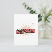 Californië Briefkaart – Trendy tekst (Staand voorkant)