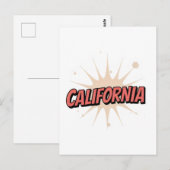 Californië Briefkaart – Trendy tekst (Voorkant / Achterkant)