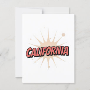 Californië Briefkaart – Trendy tekst