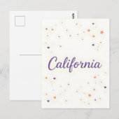 Californië Briefkaart – Trendy tekst (Voorkant / Achterkant)