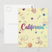 Californië Briefkaart – Trendy tekst (Voorkant / Achterkant)