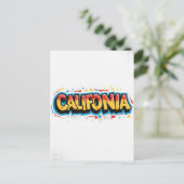 Californië Briefkaart – Trendy tekst (Staand voorkant)
