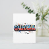 Californië Briefkaart – Trendy tekst (Staand voorkant)