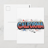 Californië Briefkaart – Trendy tekst (Voorkant / Achterkant)
