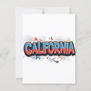 Californië Briefkaart – Trendy tekst