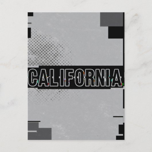 Californië Briefkaart – Trendy tekst (Voorkant)