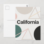 Californië Briefkaart – Trendy tekst (Voorkant / Achterkant)