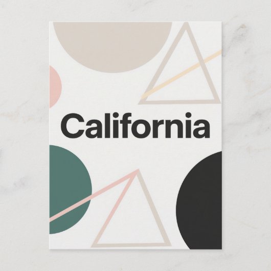 Californië Briefkaart – Trendy tekst (Voorkant)