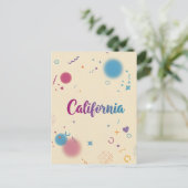 Californië Briefkaart – Trendy tekst (Staand voorkant)