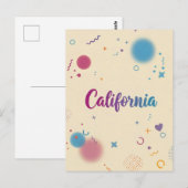 Californië Briefkaart – Trendy tekst (Voorkant / Achterkant)