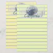 Californië Briefpapier (Voorkant / Achterkant)