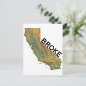 Californië - Broke Briefkaart (Staand voorkant)