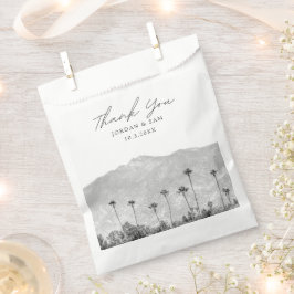 Californië Bruiloft Boho Foto Zwart & Wit Bedankzakje
