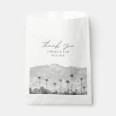 Californië Bruiloft Boho Foto Zwart & Wit Bedankzakje (Voorkant)