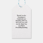 Californië bruiloft welkomsttas of doos Labels Cadeaulabel (Achterkant)