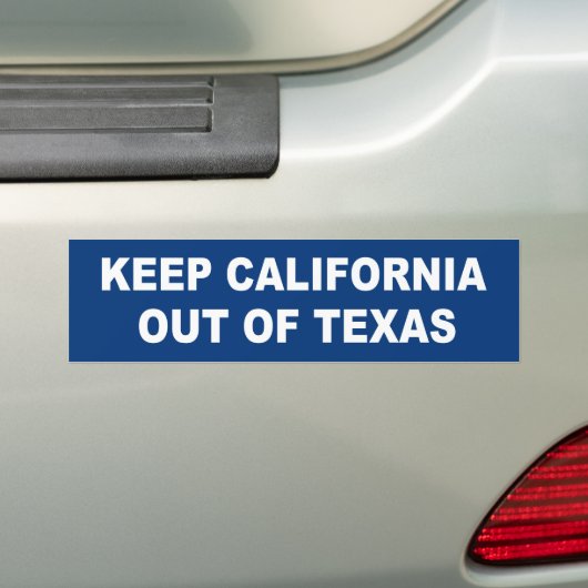 Californië buiten Texas houden Bumpersticker (Op auto)