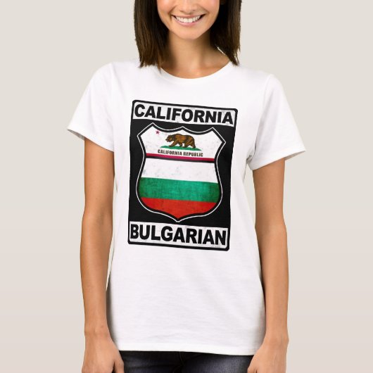 Californië Bulgaars Amerikaans erfgoed T-shirt (Voorkant)
