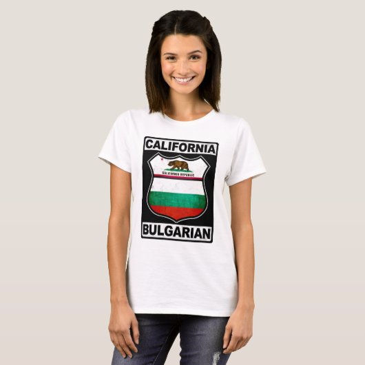 Californië Bulgaars Amerikaans erfgoed T-shirt (Voorkant volledig)