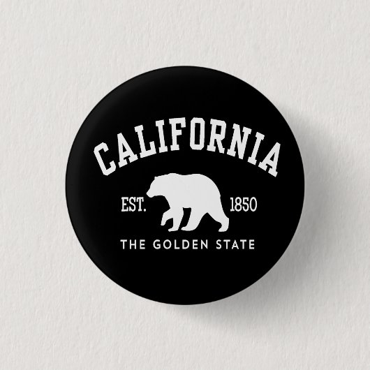 Californië CA Beer Ronde Button 3,2 Cm (Voorkant)