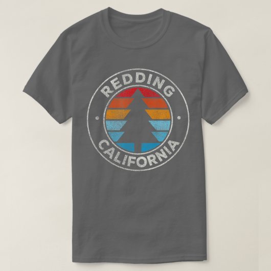 Californië CA Retro 70's uitzenden T-shirt (Design voorkant)