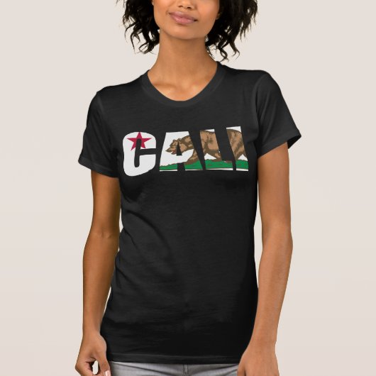Californië Cali Flag T-shirt (Voorkant)