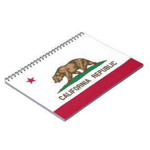 Californië Cali Republiek Beer Vlag, VS Staten Not Notitieboek